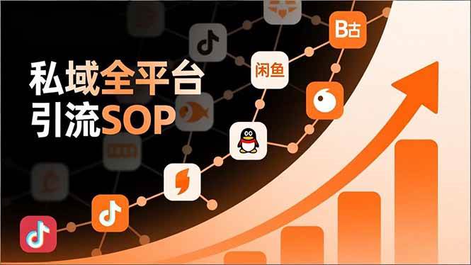 （16994期）私域全平台引流SOP，抖音/快手/小红书/微信/QQ/B站/闲鱼等，技术合集，高效转化公域流量-知行客