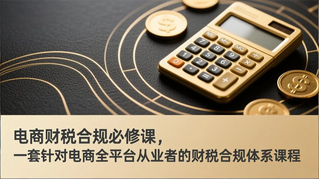 电商财税合规必修课，是一套针对电商全平台从业者的财税合规体系课程-知行客