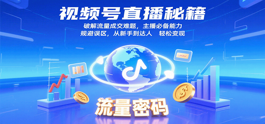视频号直播秘籍，破解流量成交难题，主播必备能力，规避误区，从新手到达人轻松变现-知行客
