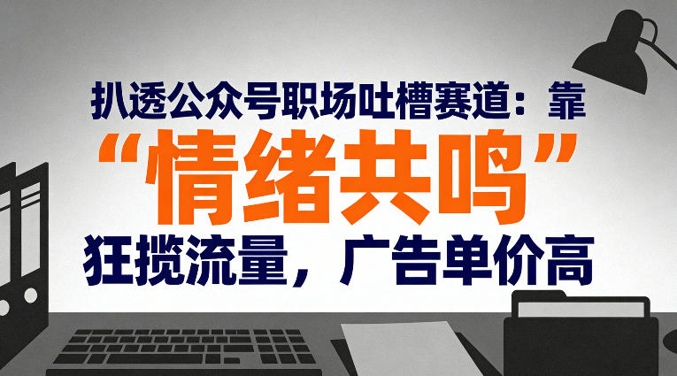 扒透公众号职场吐槽赛道：靠“情绪共鸣”狂揽流量，广告单价高-知行客