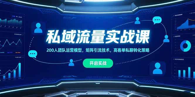 （15403期）私域流量实战课，200人团队运营模型，矩阵引流技术，高客单私聊转化策略-知行客