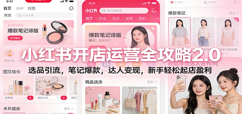 小红书开店运营全攻略2.0：选品引流，笔记爆款，达人变现，新手轻松起店盈利-知行客