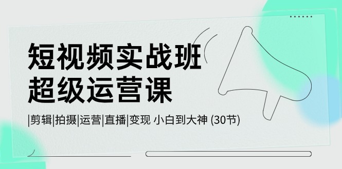 （10836期）短视频实战班-超级运营课，|剪辑|拍摄|运营|直播|变现 小白到大神 (30节)-知行客