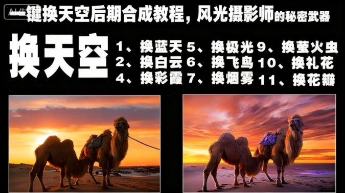 一键换天空后期合成教程，风光摄影师的秘密武器-知行客