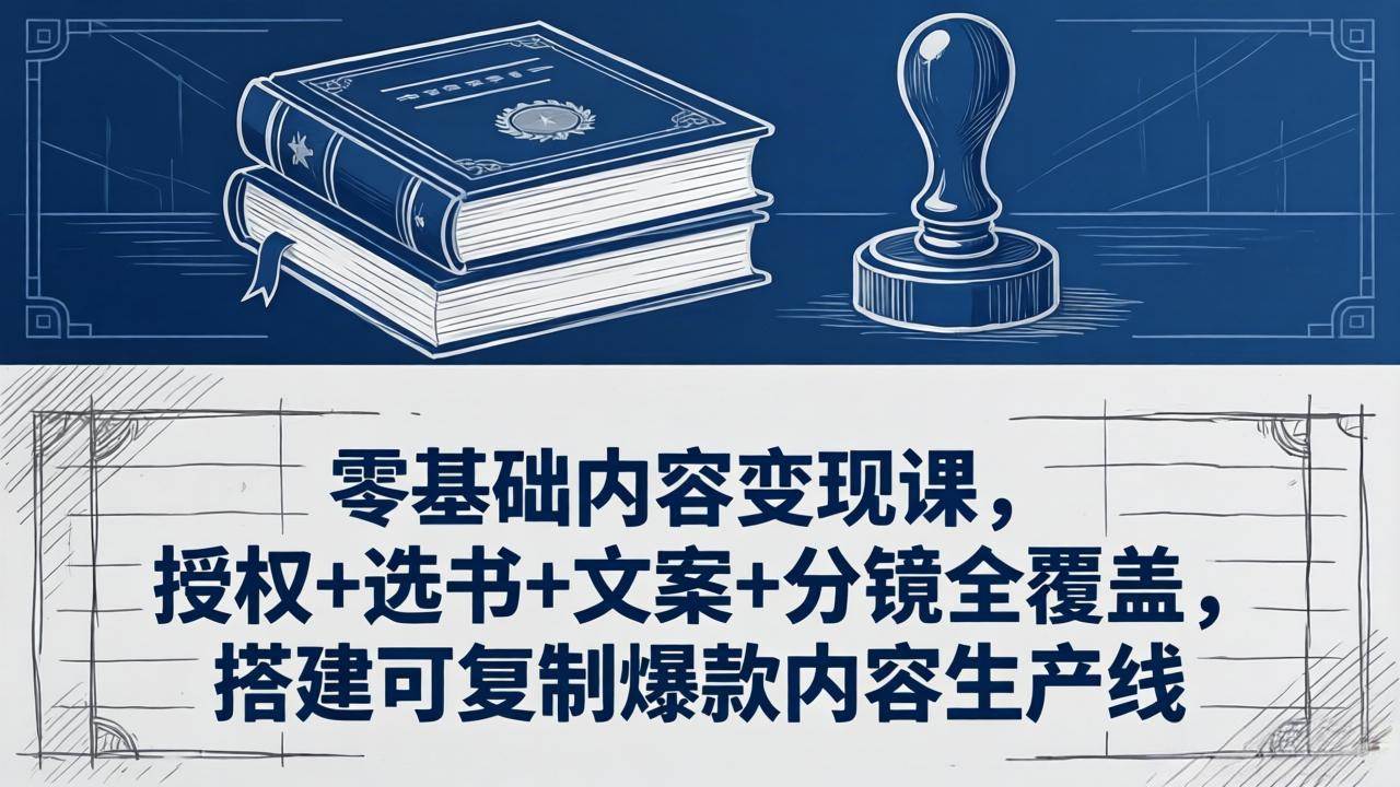 （18243期）零基础内容变现课，授权+选书+文案+分镜全覆盖，搭建可复制爆款内容生产线-知行客