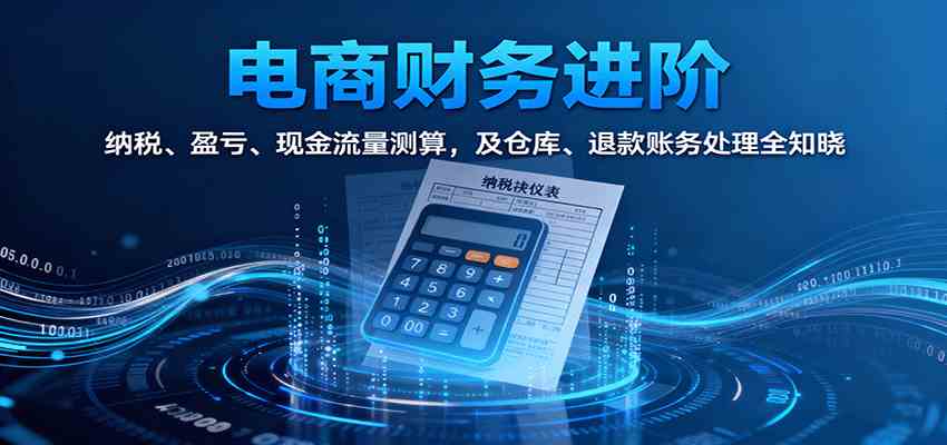 电商财务进阶：纳税、盈亏、现金流量测算，及仓库、退款账务处理全知晓-知行客