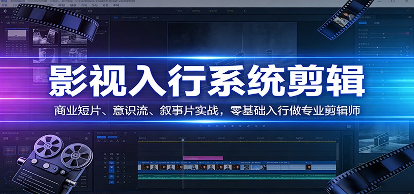 影视系统剪辑，商业短片、意识流、叙事片实战，零基础入行做专业剪辑师-知行客