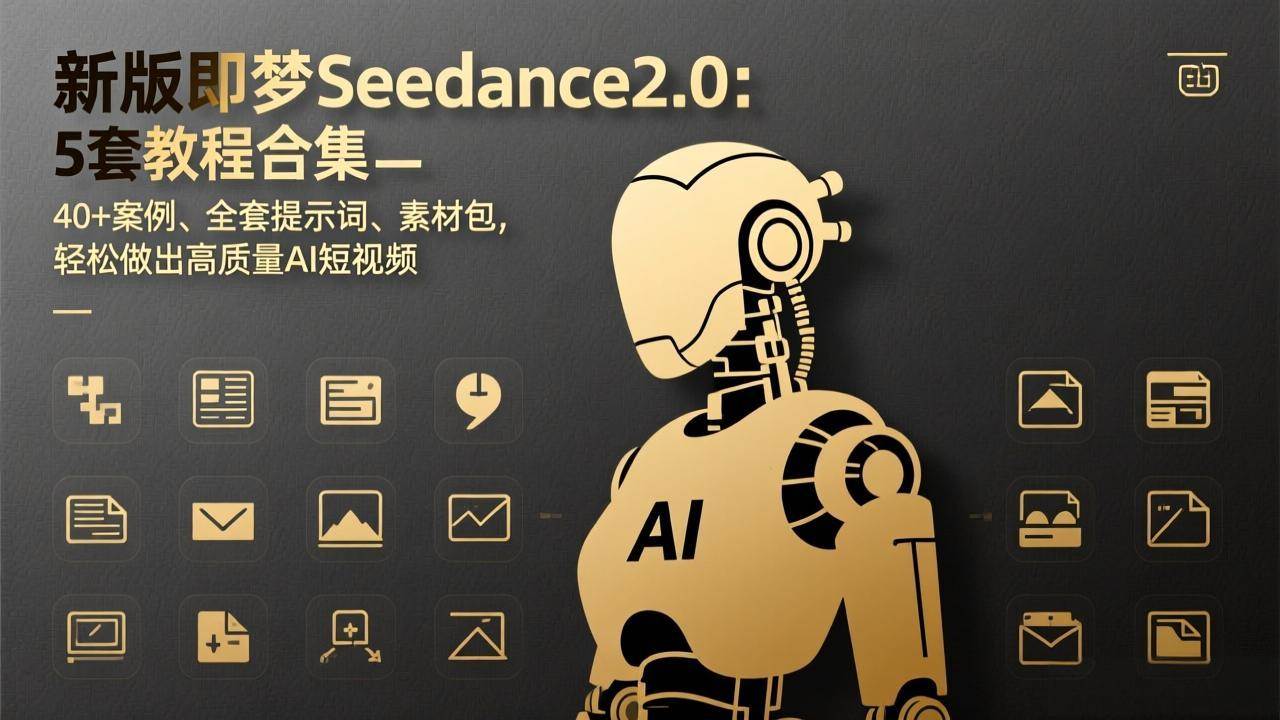 （17398期）新版即梦Seedance2.0：5套教程合集，40+案例、全套提示词、素材包，轻松做出高质量AI短视频-知行客