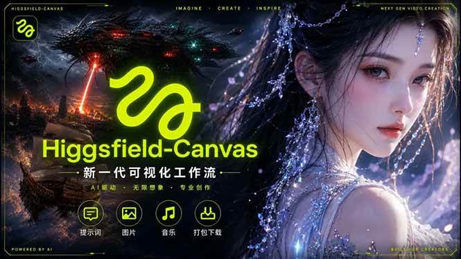 （18502期）Higgsfield Canvas AI视频制作详解，节点式工作流搭建，重构新式视频创作完整教程-知行客