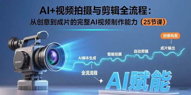 （15612期）AI+视频拍摄与剪辑全流程：从创意到成片的完整AI视频制作能力（25节课）-知行客