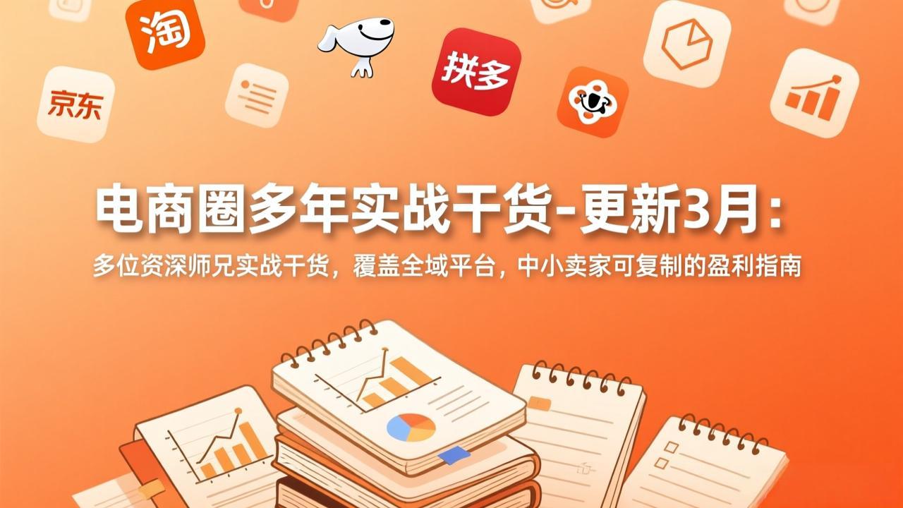 【精】电商圈多年实战干货-更新3月：多位资深师兄实战干货，覆盖全域平台，中小卖家可复制的盈利指南-知行客
