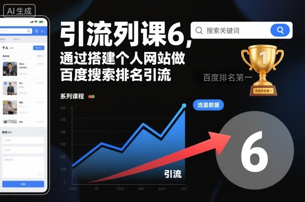 引流系列课6，通过搭建个人网站做百度搜索排名引流-知行客