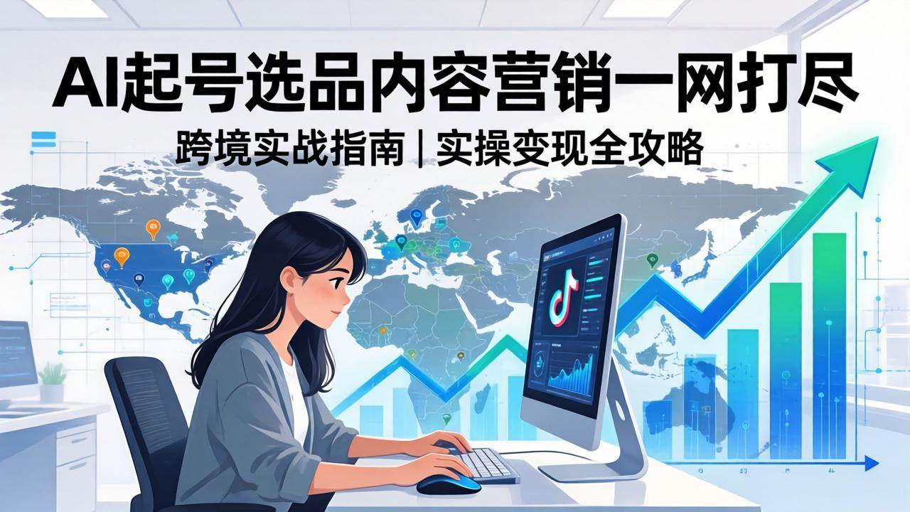 （17824期）2026 TikTok 跨境AI实操：从零基础到变现全流程，AI起号选品内容营销一网打尽-知行客