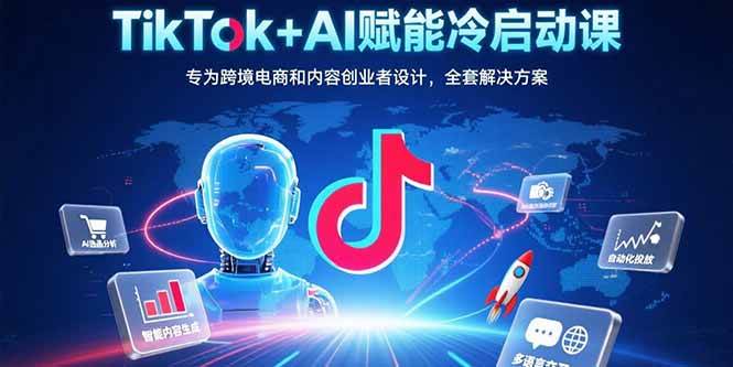 （15561期）TikTok+AI赋能冷启动课：专为跨境电商和内容创业者设计，全套解决方案-知行客