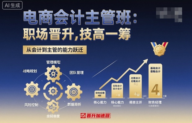 电商会计主管班，职场晋升，技高一筹-知行客
