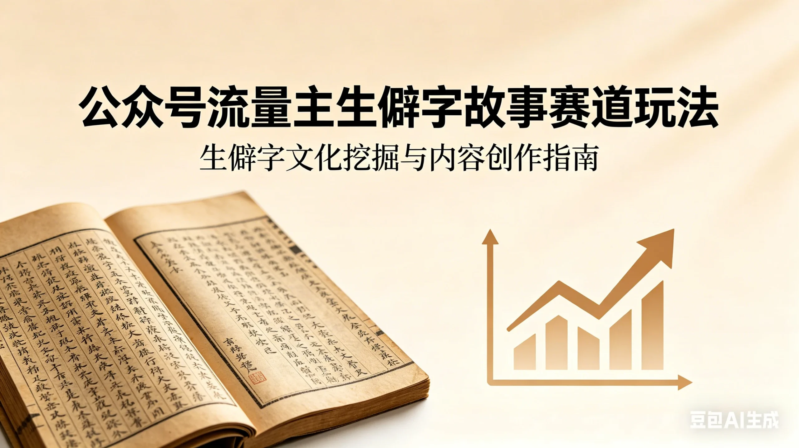 公众号流量主——生僻字故事赛道，流量稳，好上手，0基础小白也能10分钟一篇！-知行客