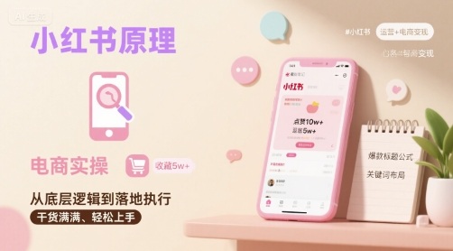 小红书原理以及详细实操流程，小红书电商教程-知行客