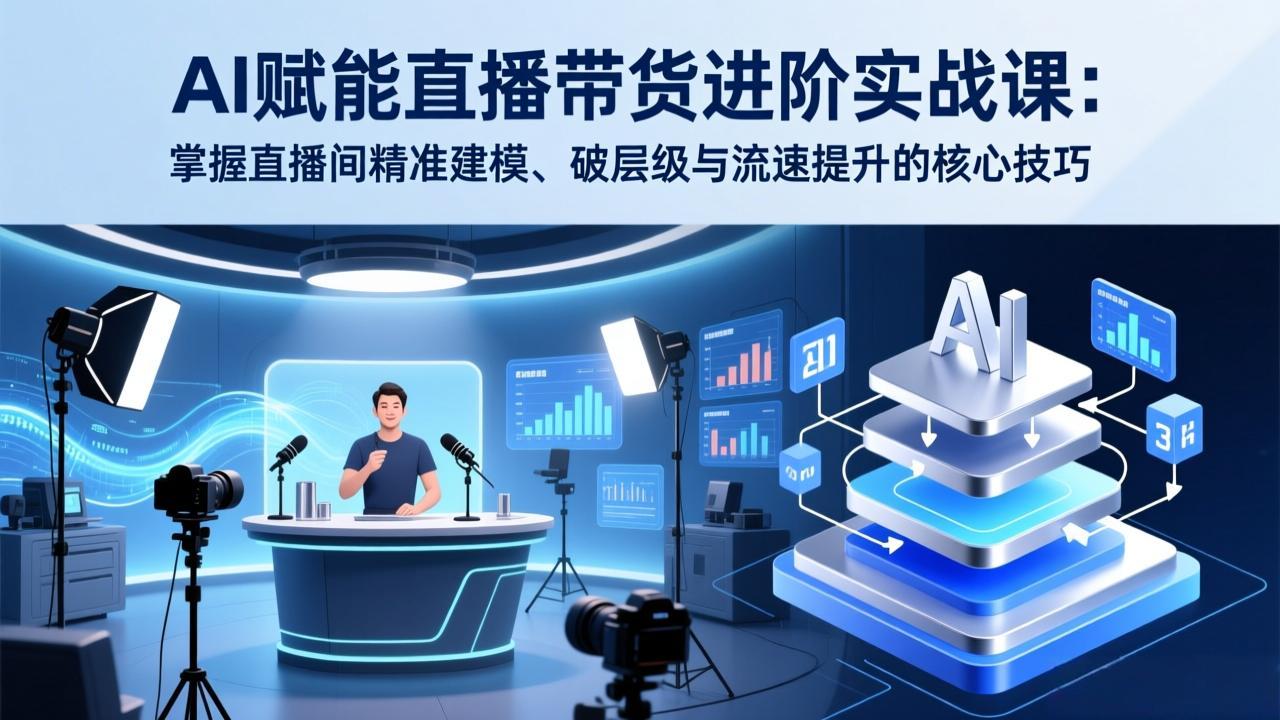 【精】AI赋能直播带货进阶实战课：掌握直播间精准建模、破层级与流速提升的核心技巧 | 资源下载 - 知行客-知行客