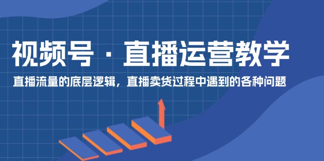 （11687期）视频号 直播运营教学：直播流量的底层逻辑，直播卖货过程中遇到的各种问题-知行客
