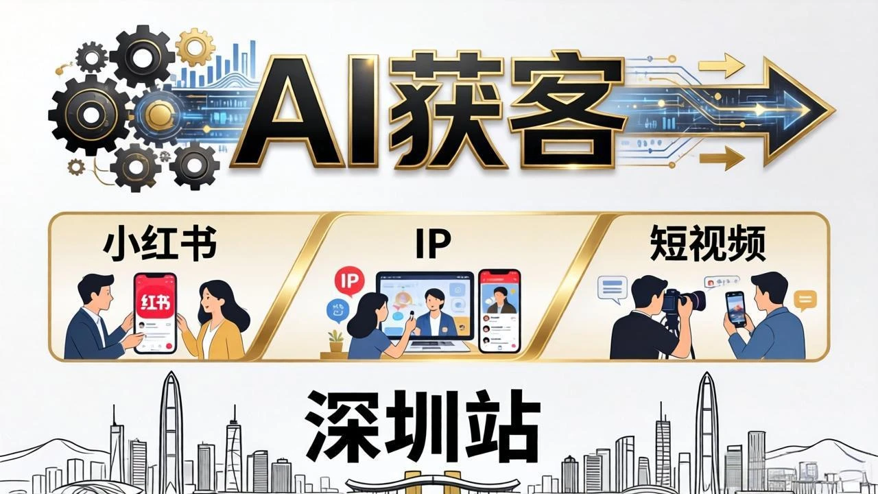 【精】2026AI获客大课深圳站：4月17日-19日3天2夜拆透小红书+IP+短视频，老板操盘手必来-知行客