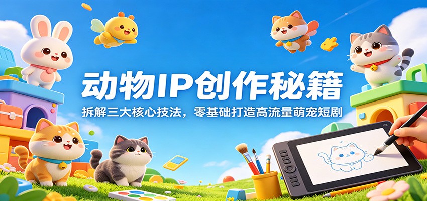 动物IP创作秘籍：拆解三大核心技法，零基础打造高流量萌宠短剧-知行客