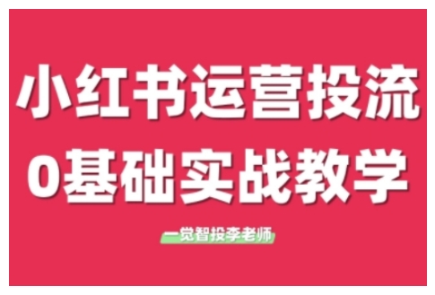 小红书运营投流，小红书广告投放从0到1的实战课，学完即可开始投放（更新26年）-知行客