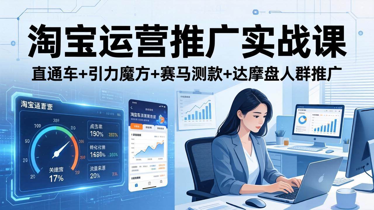 （17774期）淘宝运营推广实战课（更新26年3月）直通车+引力魔方+赛马测款+达摩盘人群推广等-知行客
