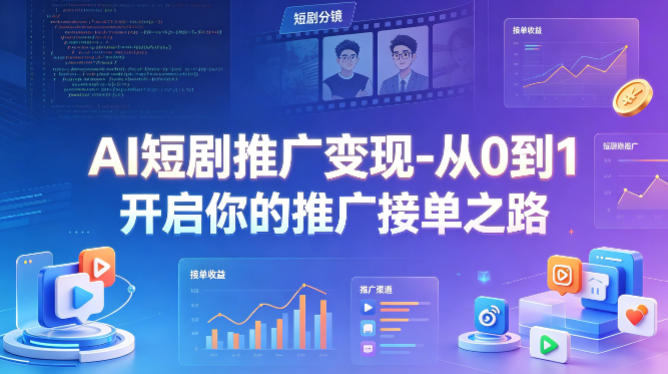 AI短剧推广变现-从0到1开启你的推广接单之路-知行客