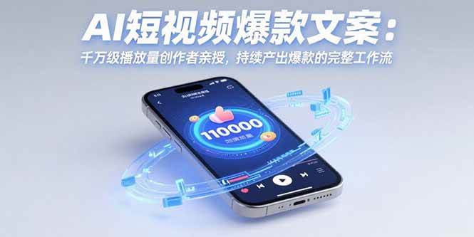 （15569期）AI短视频爆款文案：千万级播放量创作者亲授，持续产出爆款的完整工作流-知行客