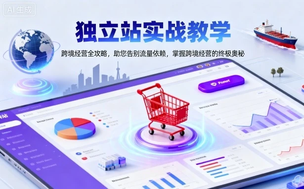 【精】独立站实战教学，跨境经营全攻略，助您告别流量依赖，掌握跨境经营的终极奥-知行客