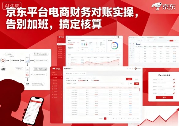 京东平台电商财务对账实操，告别加班，搞定核算-知行客