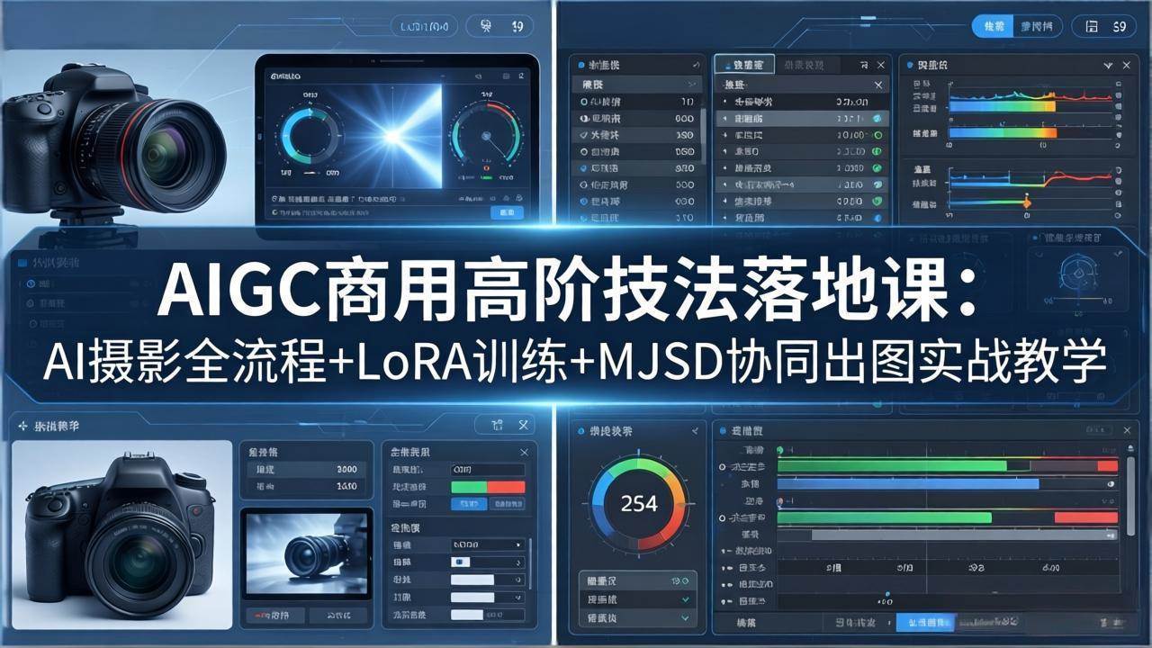 （18254期）AIGC商用高阶技法落地课：AI摄影全流程+LoRA训练+MJSD协同出图实战教学-知行客