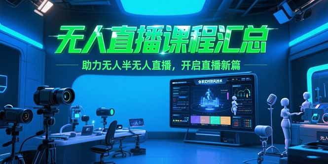 （15218期）无人直播课程汇总，含非实时防风技术，助力无人半无人直播，开启直播新篇-知行客