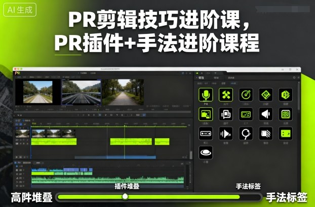 PR剪辑技巧进阶课，PR插件+手法进阶课程-知行客