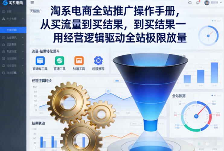 淘系电商全站推广操作手册，从买流量到买结果一用经营逻辑驱动全站极限放量-知行客