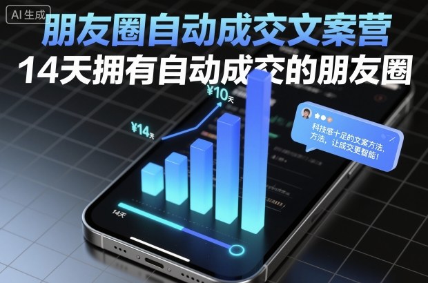 朋友圈自动成交文案营，14天拥有自动成交的朋友圈-知行客