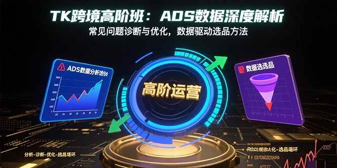 （15809期）TK跨境高阶班：ADS数据深度解析，常见问题诊断与优化，数据驱动选品方法-知行客