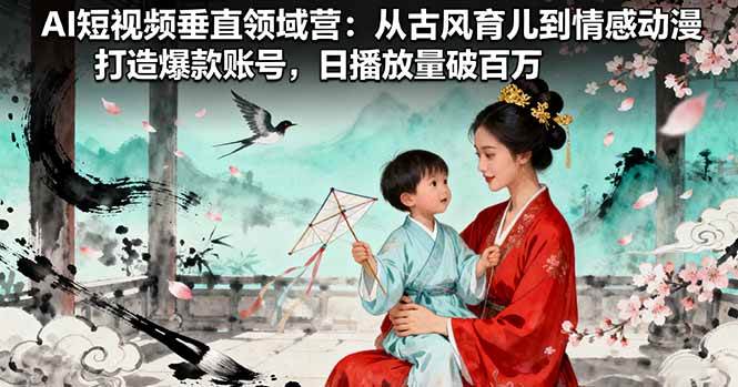 （16195期）AI短视频垂直领域营：从古风育儿到情感动漫，打造爆款账号,日播放量破百万-知行客