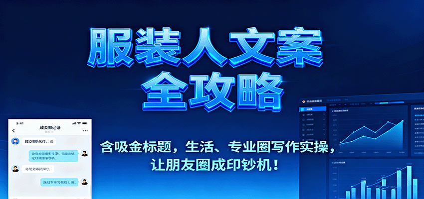服装人文案全攻略，含吸金标题，生活、专业圈写作实操，让朋友圈成印钞机！-知行客