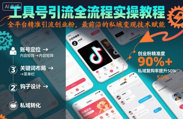 工具号引流全流程保姆级实操教程，全平台精准引流创业粉，最前沿的私域变现技术赋能-知行客