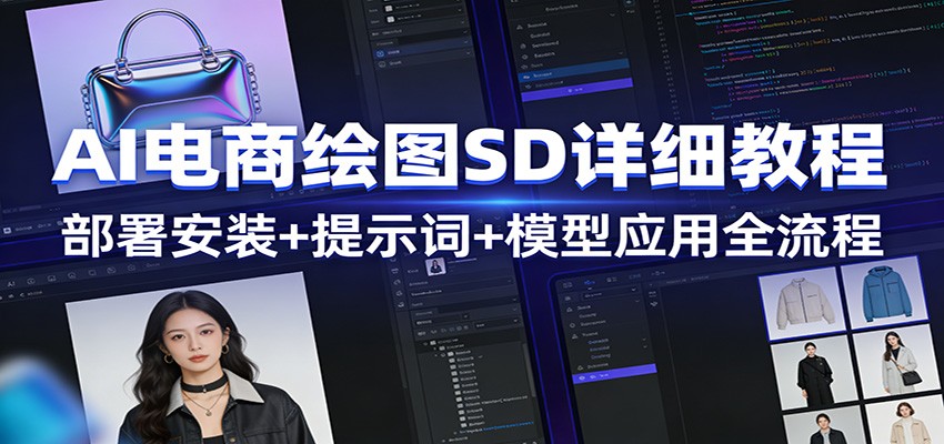 AI电商绘图SD详细教程：部署安装+提示词+模型应用全流程-知行客