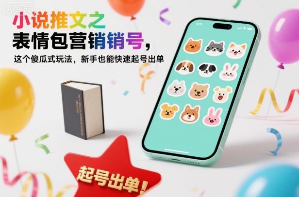 小说推文之表情包营销号，这个傻瓜式玩法，新手也能快速起号出单-知行客