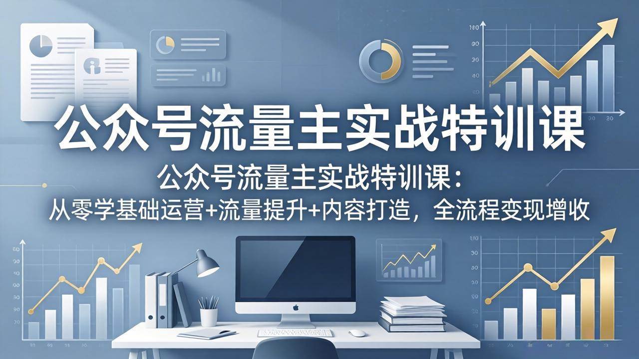 （18072期）公众号流量主实战特训课：从零学基础运营+流量提升+内容打造，全流程变现增收-知行客