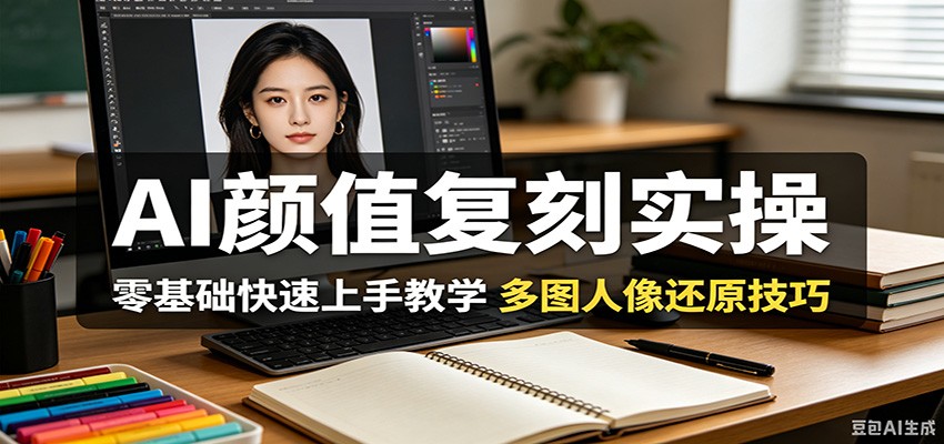 AI颜值复刻实操，零基础快速上手教学，多图人像还原技巧-知行客