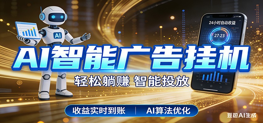 智能广告挂机新时代，利用碎片化时间实现稳定被动收益，AI帮你持续盈利-知行客