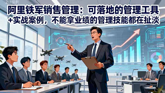 阿里铁军销售管理：可落地的管理工具+实战案例，不能拿业绩的管理都在扯淡-知行客