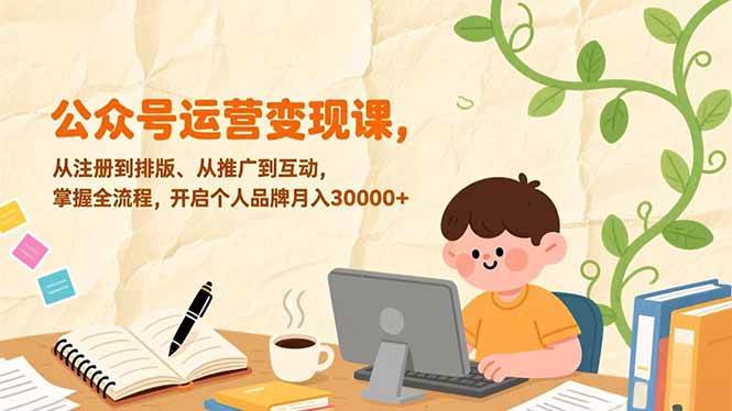 （17067期）公众号运营变现课，从注册到排版、从推广到互动，掌握全流程，开启个人品牌月入30000+-知行客