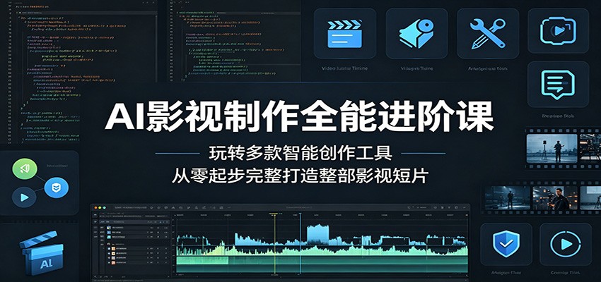 AI影视制作全能进阶课：玩转多款智能创作工具，从零起步完整打造整部影视短片-知行客