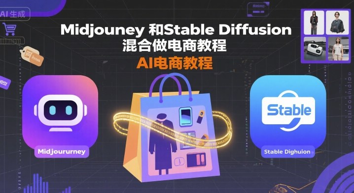 Midjourney和Stable Diffusion混合做电商教程-ai电商教程-知行客
