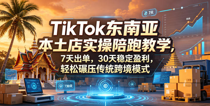 【精】TikTok东南亚本土店实操陪跑教学，7天出单，30天稳定盈利，轻松碾压传统跨境模式-知行客